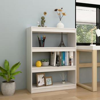 Librería/Partición Blanco 100x30x103 cm en Pino Massello