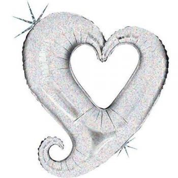 Globo Chain Of Hearts Silver Forma 94cm
