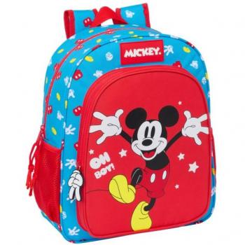 Mochila Junior Adaptable Carro Mickey Mouse Fantastic 32x38x12cm