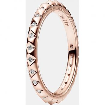 Anillo Pandora ME Pirámides Rosado con Circonitas