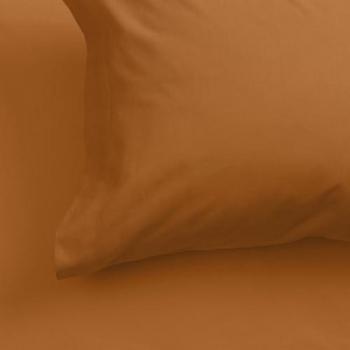 Funda de Almohada Básica Terracota 100% Algodón 150 TC 45x125 cm Fabricada en España