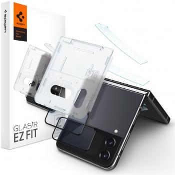 Protector de Pantalla Spigen Glas FC Hinge Film para Samsung Galaxy Z Flip 4 - Pack de 2, Vidrio Templado, Color Negro, Instalación Fácil