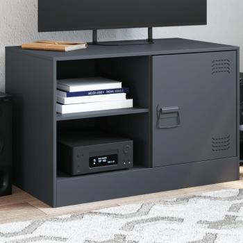 Mueble TV antracita 67x39x44 cm en acero Vidaxl