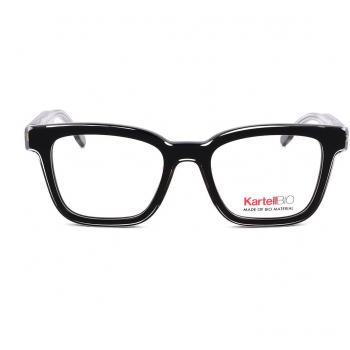Kartell KL008V 04 Gafas Recetadas para Hombre Negras con armazones y lentes recetados de color negro