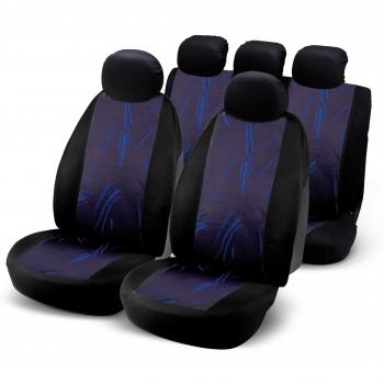 Bottari 10414 Juego de Fundas de Asiento de Coche JB9, Universales, Color Negro y Azul