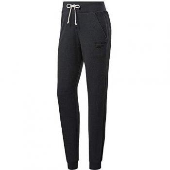 Reebok Te Textured Logo Pant Pantalón, Mujer, Negro, L