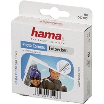 Hama 7105 - Adhesivo en Puntos Doble Cara ángulos para Fotos, Transparente, 1 Unidad