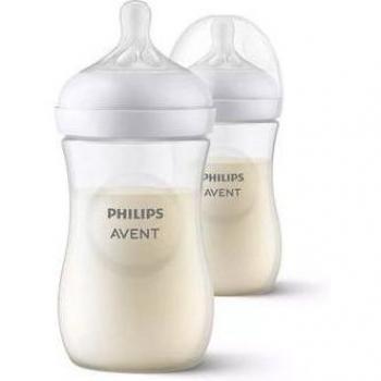 Philips Avent Natural Response Baby Bottles with Slow Flow Teat 2x260ml