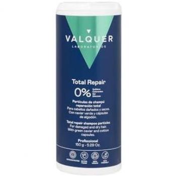 Valquer Laboratorios Champú Total Repair 150 Ml - Caviar Verde y Cápsulas de Algodón, formulación concentrada, sin sulfatos, sin siliconas y sin sal