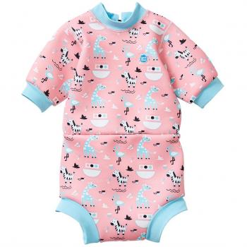 Splash About - Traje de Neopreno Happy Nappy para bebé, diseño del Arca de Nina, Color Rosa, Talla M