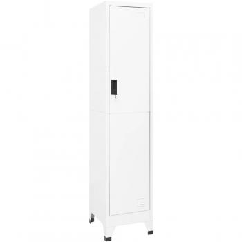 Armario con candado de acero blanco 38x45x180 cm
