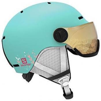 Salomon GroTalla M Visor Cascos de esquí, Unisex niños, Turquesa