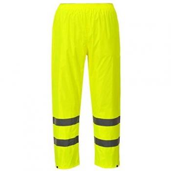 Pantalones de Lluvia Hi-Vis Portwest H441 Amarillo M con Cinta Reflectante