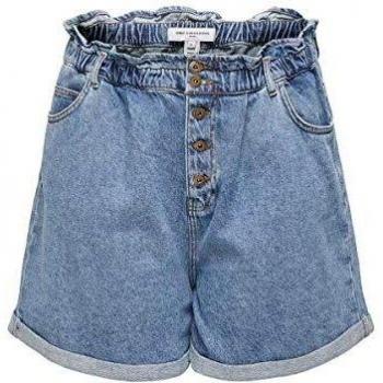 ONLY Carmakoma Carluba Paperbag Dnm Shorts Pantalones Cortos, Medium Blue Denim, 46 para Mujer