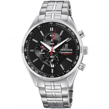 Festina Mens Chronograph Quartz Connected Wrist Watch with Stainless Steel Strap F6863/4