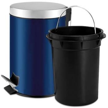 Papelera de Baño con Pedal, 3L, Cubo Extraíble, Acero Inoxidable, ø17x25 cm