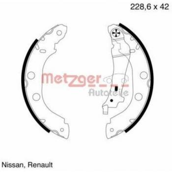Juego de zapatas de freno traseras METZGER MG 645 para Nissan Primera y Renault Kangoo