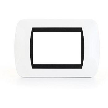 Placa 3 Módulos Living International Bianco L4803PB en Tecnopolímero