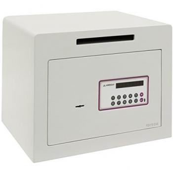 Caja Fuerte Arregui Forma Evolution 150040-SL con Llave y Código, Doble Seguridad, Apertura Electrónica, Ranura de Depósito, 30x38,5x30 cm