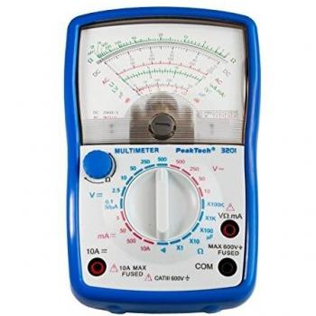 Multímetro Analógico PeakTech P 3201 - 10 A, 500 V CA/CC, Cat III 600 V