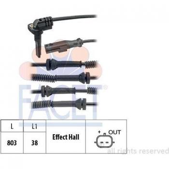 Sensor ABS FACET 21.0219