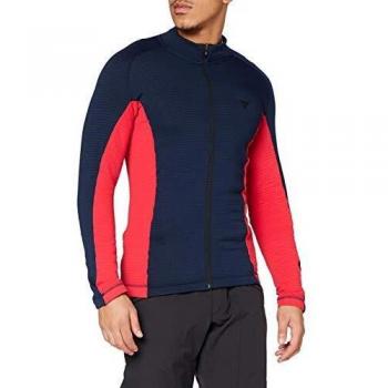 Dainese Hp1 Mid Full Zip Man Térmicos de Esquí, Hombre, Negro-Iris/Chili-Pepper/Rojo-High-Risk, L