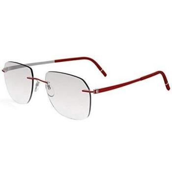 Silhouette Gafas de Vista MOMENTUM 5529/HR Rhodium/Monaco Red Cosmetic Lenses 56/17/0 unisex