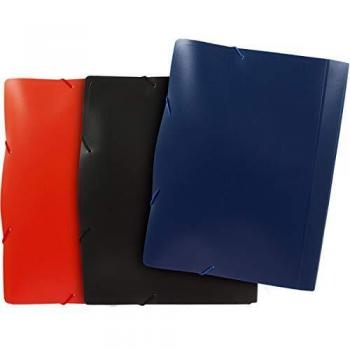 Grafoplás 2960710 Serie XS Archivador Fuelle con Gomas, Negro, Folio