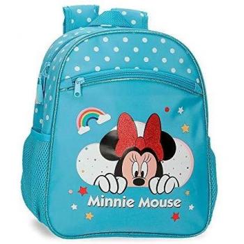 Disney Minnie Rainbow Mochila Escolar Azul 27x33x11 cms Poliéster 9,8L