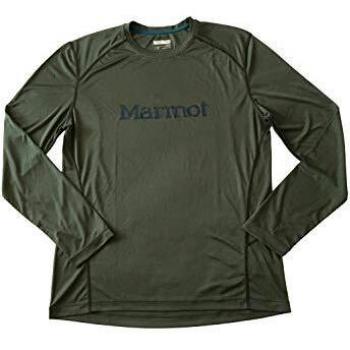 Marmot Windridge with Graphic LS Sudadera, Hombre, Crocodile/Moroccan Blue, Medium