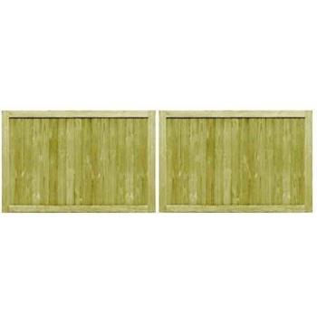 vidaXL 2x Puertas de Valla Madera Pino Impregnada 150x100cm Cercado Jardín