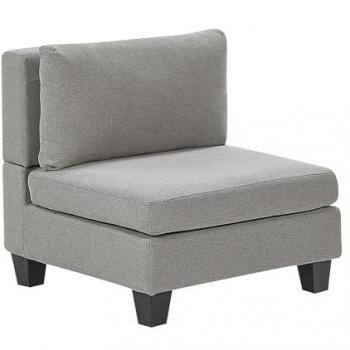 Sillón modular de tela acolchado 1 plaza con cojín gris claro estilo moderno Unstad