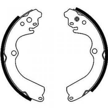 Juego de zapatas de freno HELLA 8DB 355 001-221 para Subaru Forester II, sin levante de freno a mano