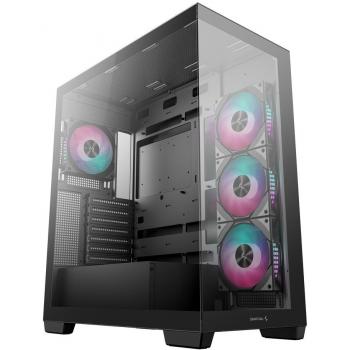 Caja DeepCool CG580 4F Midi Tower Negra con Vidrio Templado y 4 Ventiladores ARGB