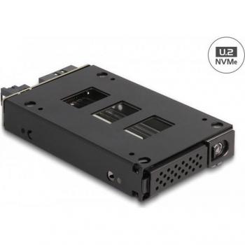 Marco desmontable Delock Slim para 1x 3.5 y 1x 2.5 U.2 NVMe SSD - Rack de almacenamiento móvil