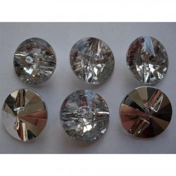 25 x 18 mm cristal plástico sintética de imitación 1 agujero redondo Crafts botones para costura, tejer, ropa, decoración