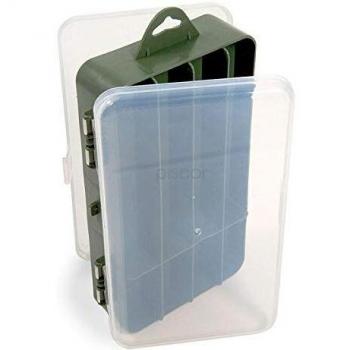 Lineaeffe Cajas Accesorios de Pesca Caja 2 Tapas Transparentes 18 x 11 x 5 cm