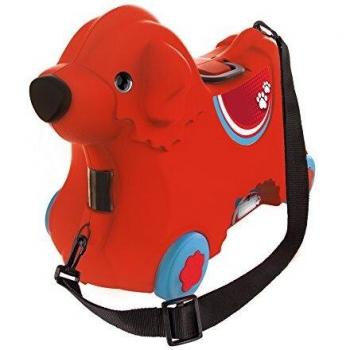 BIG - Bobby-Trolley Perrito Rojo con Ruedas-Maleta y Paseo