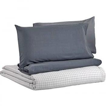 Kave Home - Set Lesly Funda nórdica, Bajera y Funda Almohada algodón orgánico Gots 180x200 cm