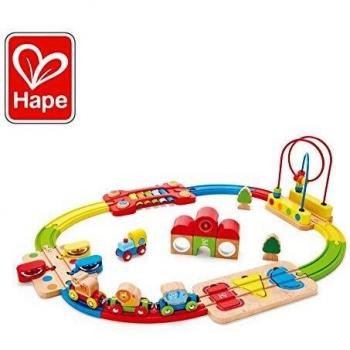 Hape E3826 Rainbow Puzzle Railway Toy, Multi-Colour, One Size