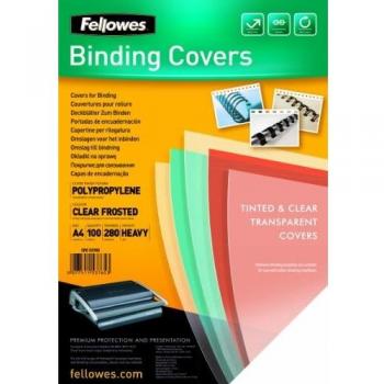Fellowes 5376501 - Portadas para encuadernar de polipropileno, A4, transparente