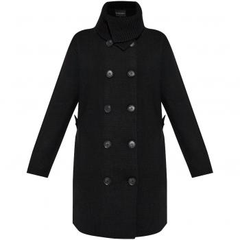Emporio Armani Women's Double-Breasted Wool Blend Coat in Black | Size 44 | 6D2LT72M03Z0999