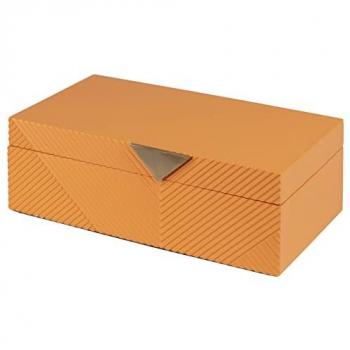 Caja de Almacenamiento Elegante de Resina y Metal 28x16x10 Cm
