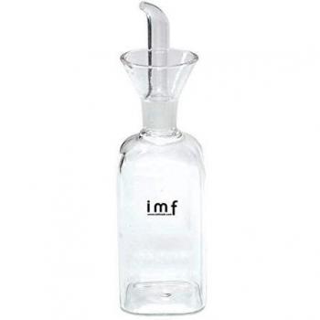 imf Aceitera Vinagrera Cuadrada con Dosificador Antigoteo, Glass, Multicolor, 250 cl