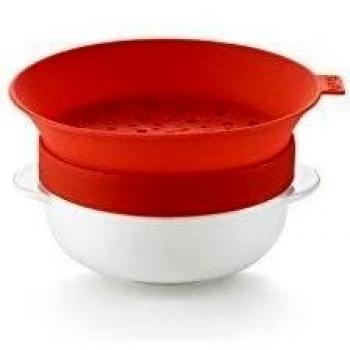 Lékué Recipiente para calentar cereales en microondas, 168 X 175 mm, color rojo