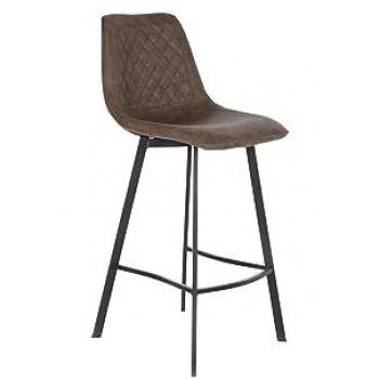 Taburete Estándar DKD Home Decor Negro Camel de Metal 56 x 49 x 110 cm
