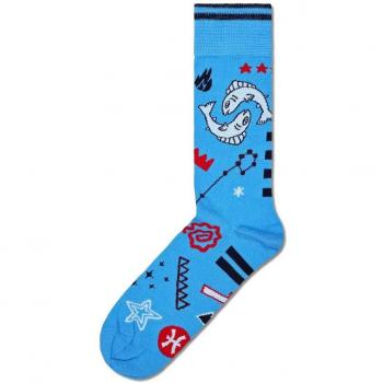 Happy Socks Pisces Sign Crew Socks for Men with Pattern Design