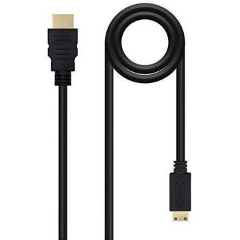 NanoCable 10.15.0902 - Cable HDMI a Mini HDMI alta velocidad V1.3B, A/M-C/M, macho-macho, negro, 1.8mts