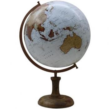Globo Terráqueo Redondo Azul ORIGEN Home Decor - 69x47x45cm
