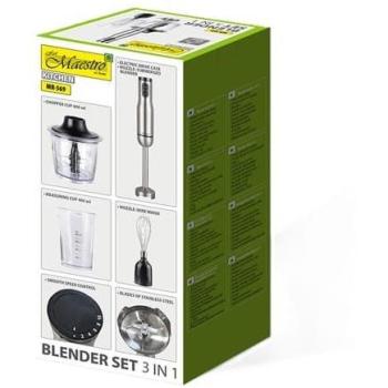 Licuadora Multifuncional 1000W MR-569 Nueva Maestro Plata